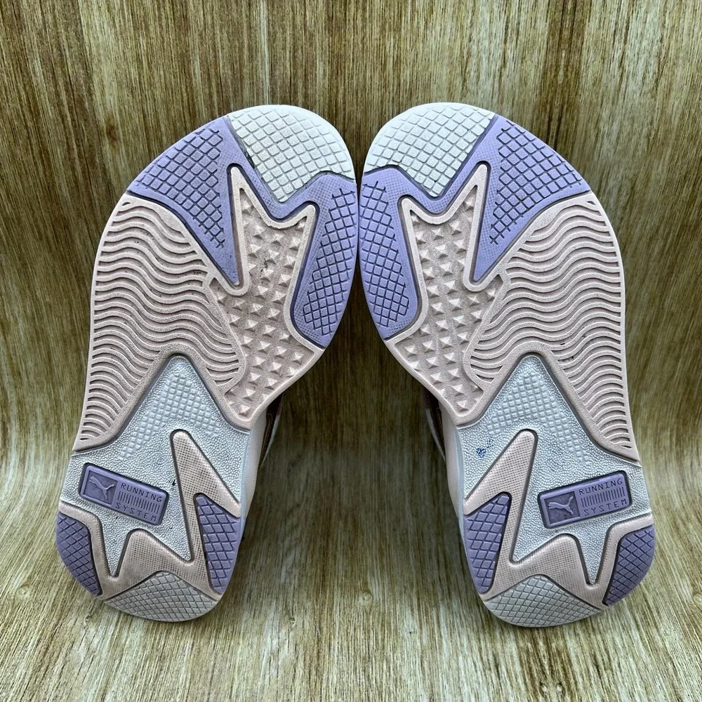 Puma RS-X C&S Women's 6.5 Lavender Pink Gold Chunky Sneakers Shoes 373489-01‎